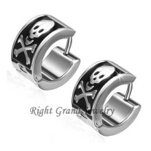 Christmas Gifts 316L Steel Skull Ear Piercing Rings